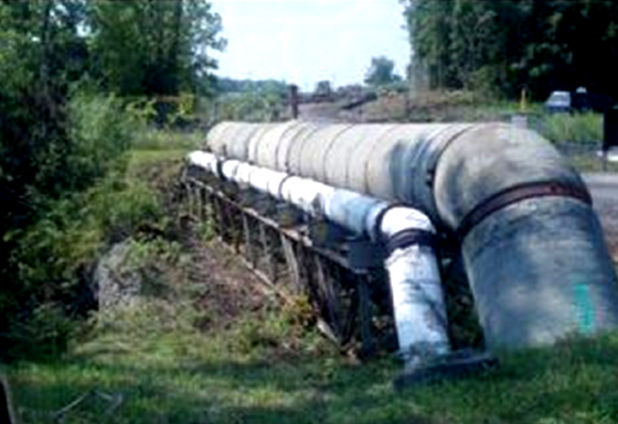 Temporary Pipe Bridge Support-Syracuse