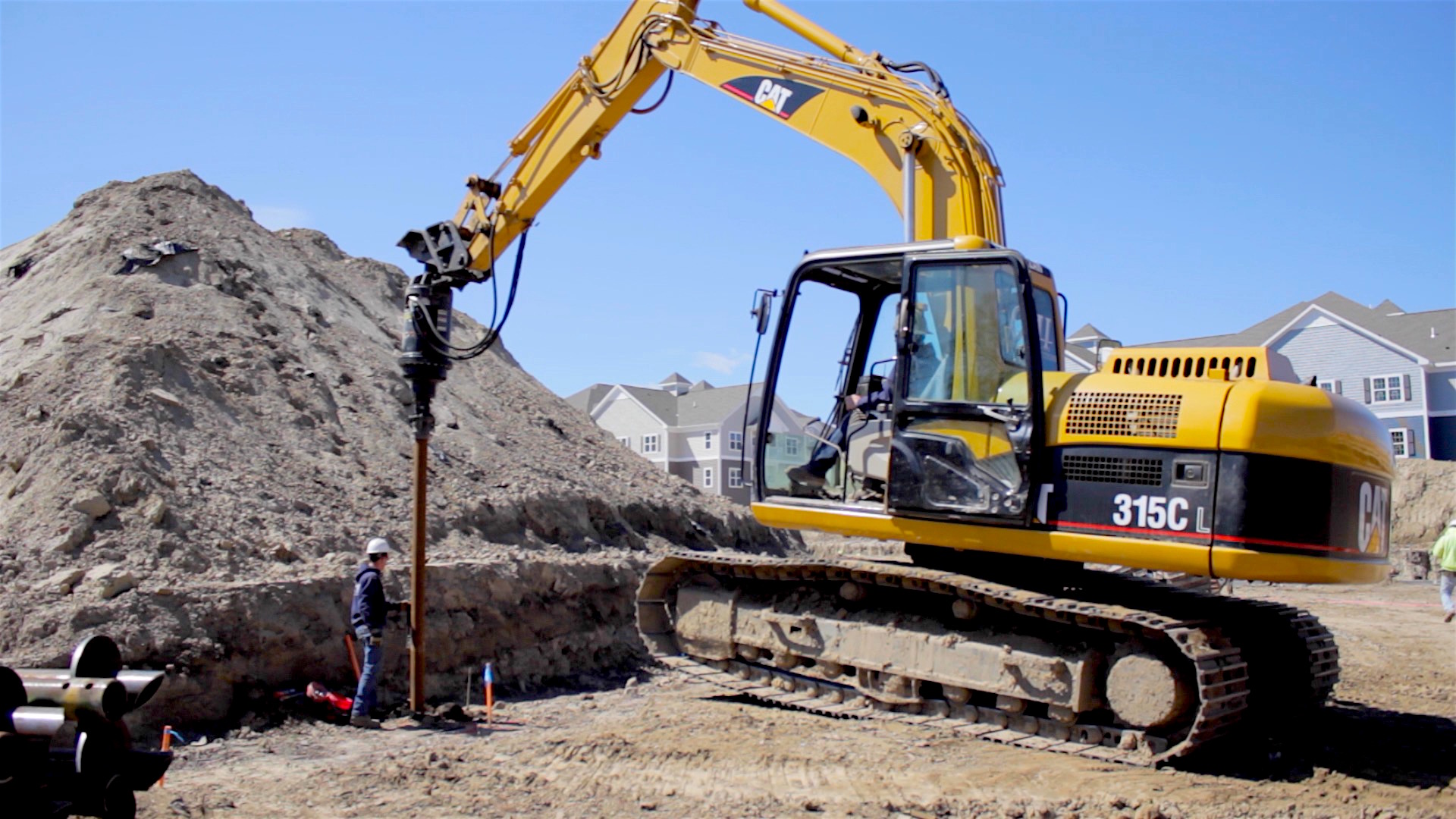 helical pier installation