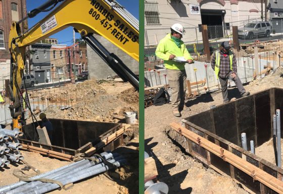 5th and Berks Helical Pile Installation