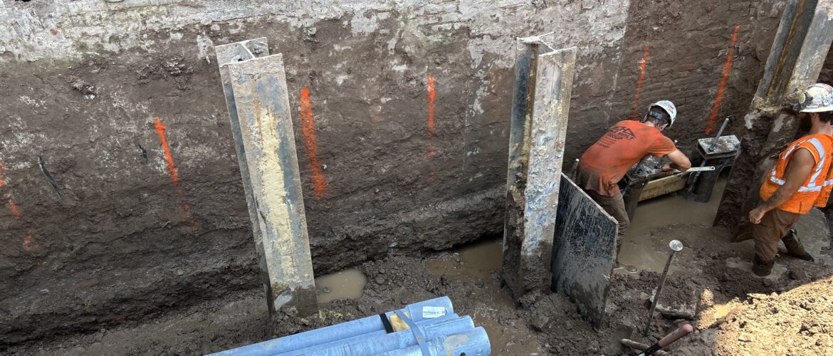 Underpinning in Jersey City to save a building.